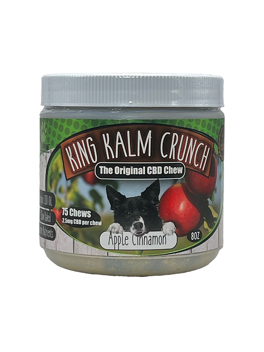 CBD Dog Chews - 25mg ea- 75pc - Apple Cinammon - KLing Kalm Crunch