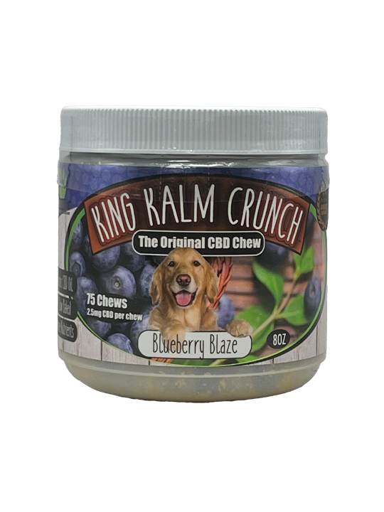 CBD Dog Chews - 25mg ea- 75pc - Blueberry Blaze - King Kalm Crunch