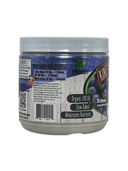 CBD Dog Chews - 25mg ea- 75pc - Blueberry Blaze - King Kalm Crunch