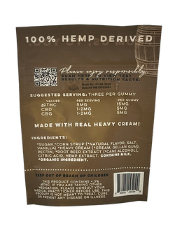 D9 / CBD / CBG Gummies - 25mg ea / 10pc - Root Beer Float