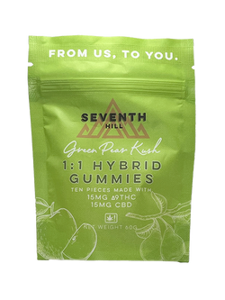THC / CBD Gummies - 1:1 - 30mg doses / 10pc - Green Pear Kush
