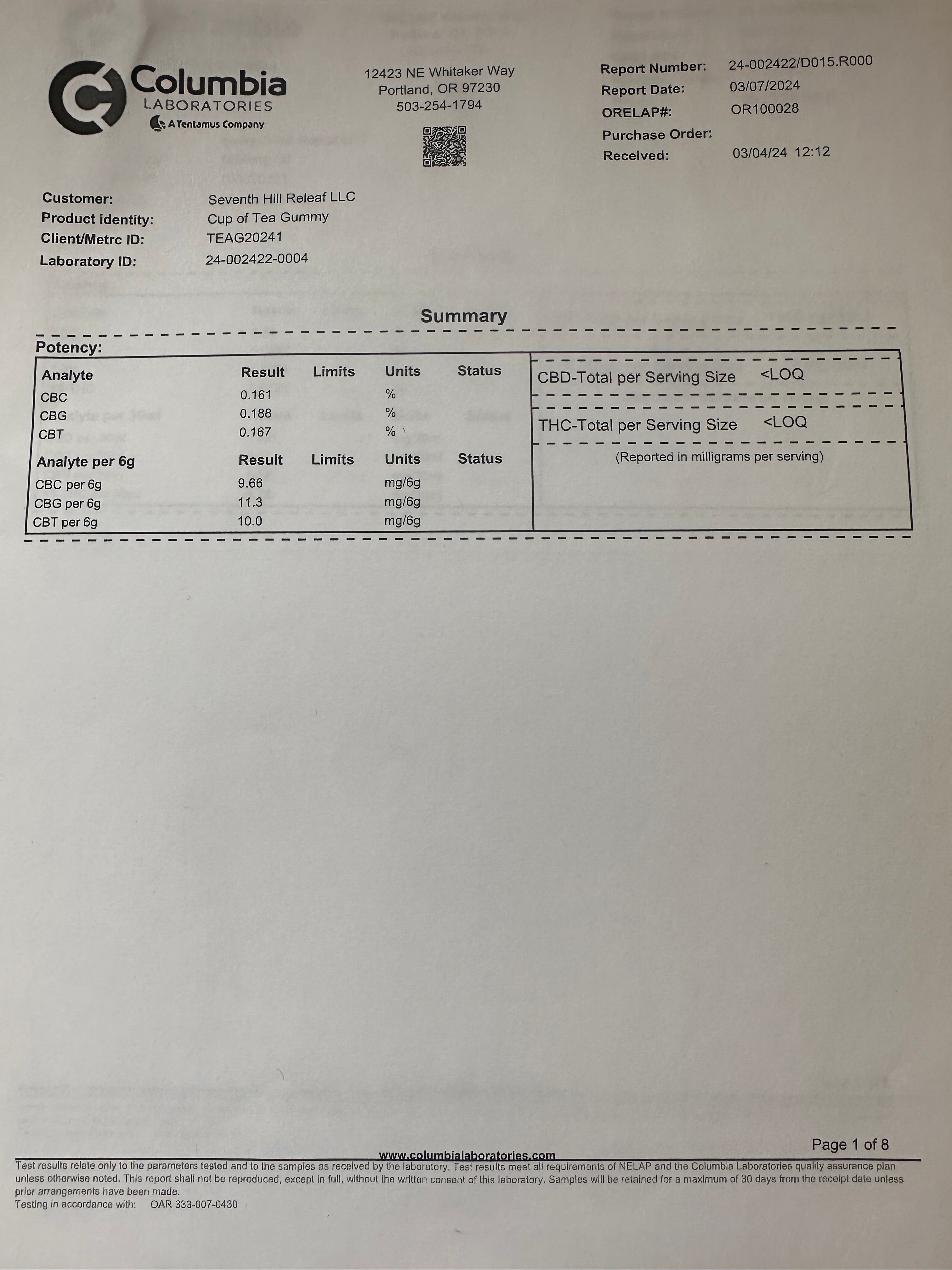 Seventh Hill Soothing Gummies